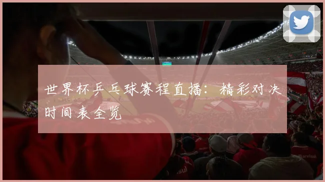 世界杯乒乓球赛程直播：精彩对决时间表全览